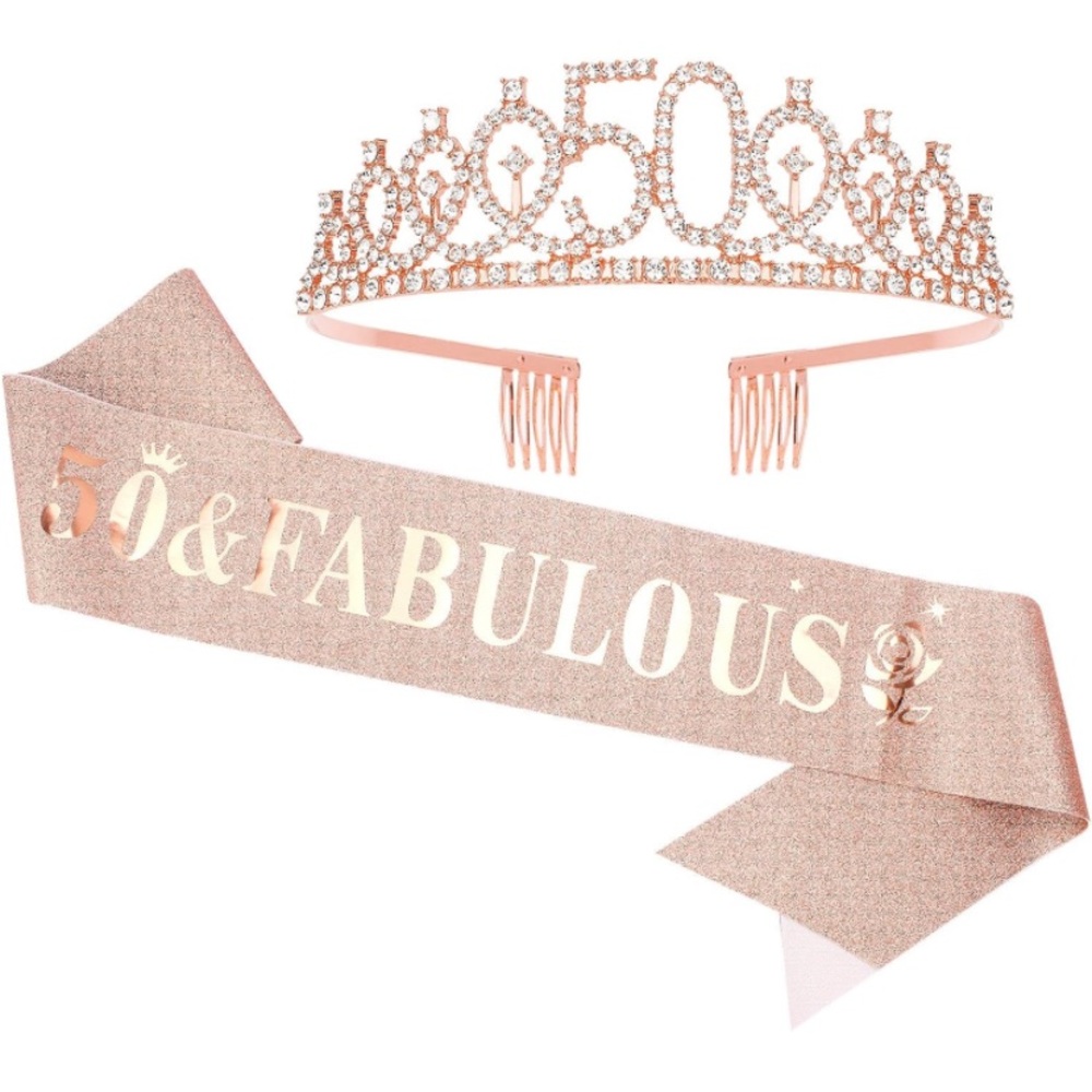 50 & Fabulous sash and tiara